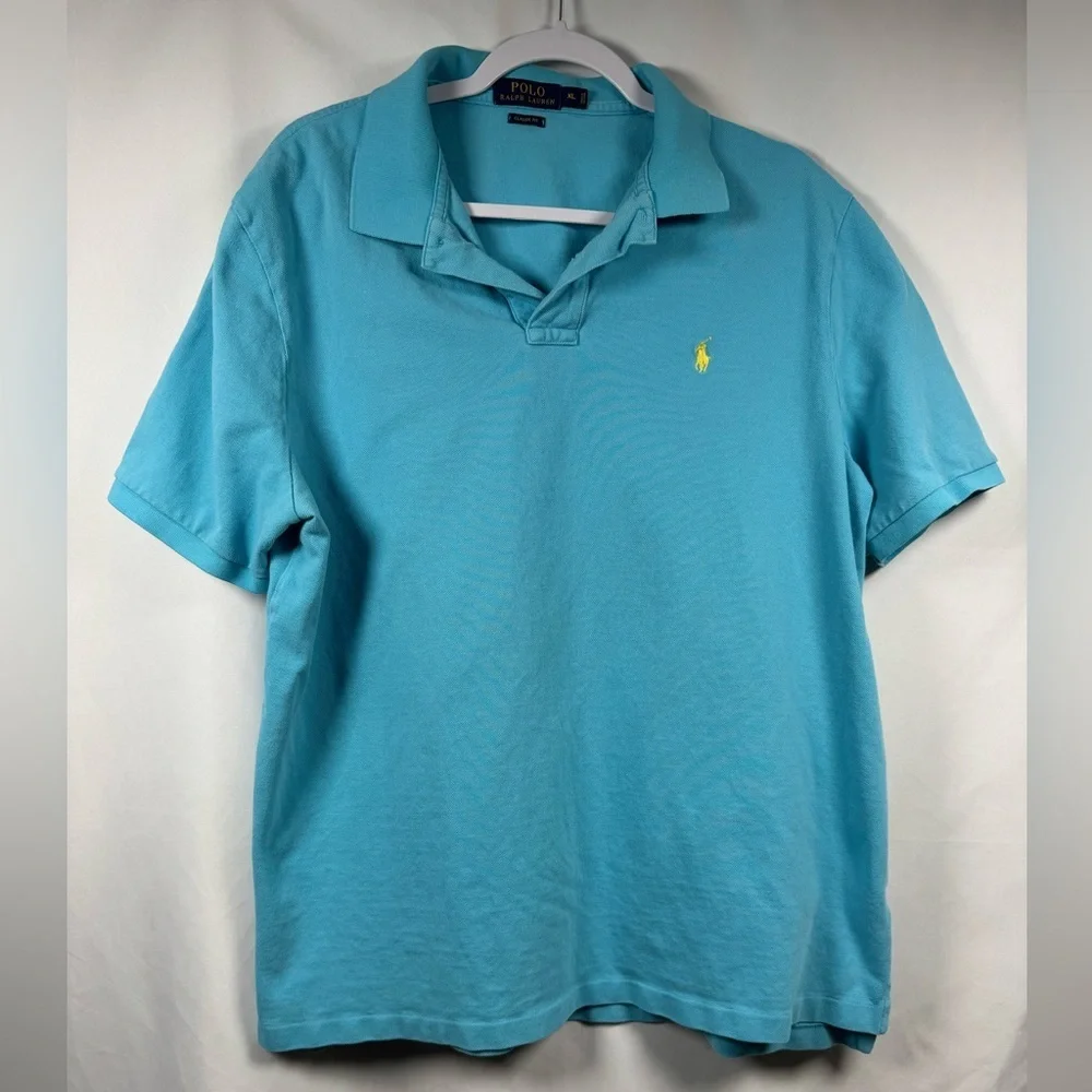 Polo by Ralph Lauren Aqua Blue Shirt Classic Casual XL